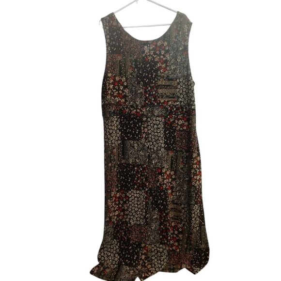 Coldwater Creek Floral Patchwork Sleeveless Maxi Dress 2X Acetate/Polyester/Span - Picture 2 of 7